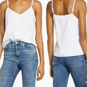 Nordstrom Treasure  Bond Button-Up Linen Blend Camisole